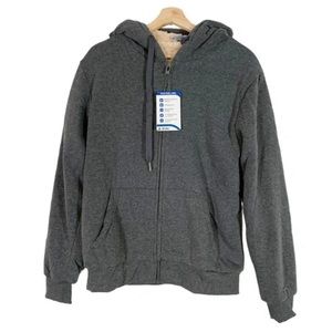 Swisswell Winter Fleece Sherpa Lined Zip up Hooded Jacket Size Medium